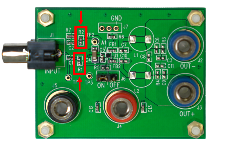 The positions of R1 and R2 on the NT-NAU82011V