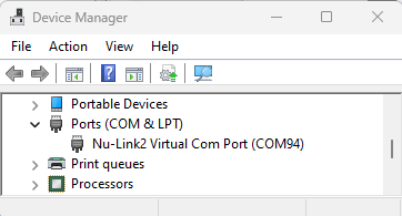 Nuvoton Virtual COM Port
