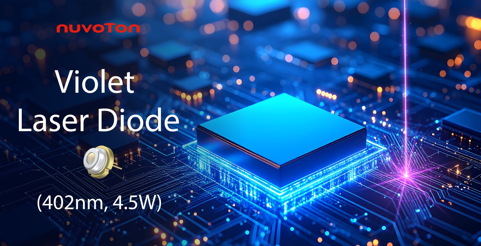 High-Power Violet Laser: 402 nm · 4.5 W