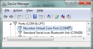 Nuvoton-Virtual-Com-Port