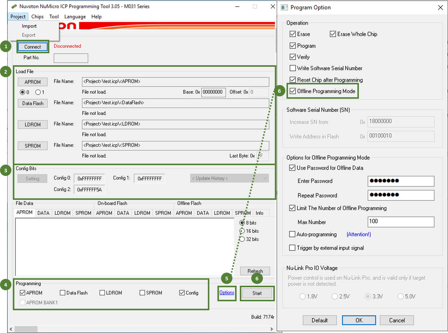 settings of nu-link-gang ICP